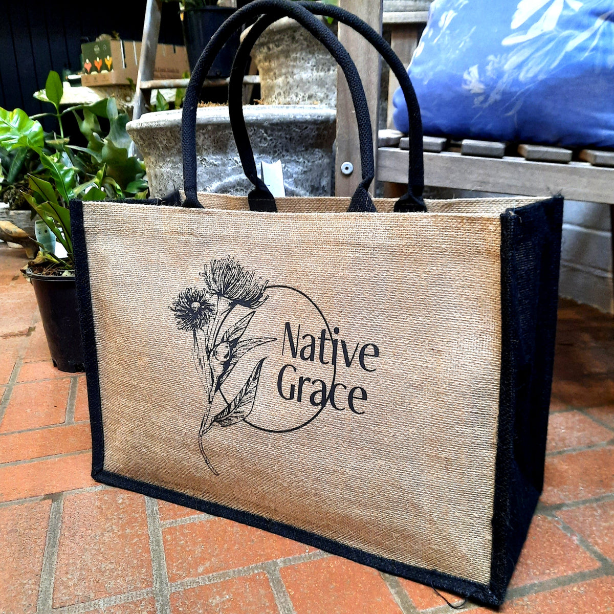Native Grace Jute Gift Bag - large