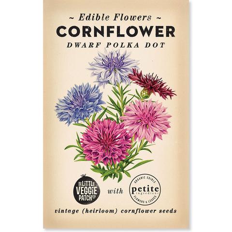 CORNFLOWER 'Dwarf Polka Dot’ HEIRLOOM SEEDS