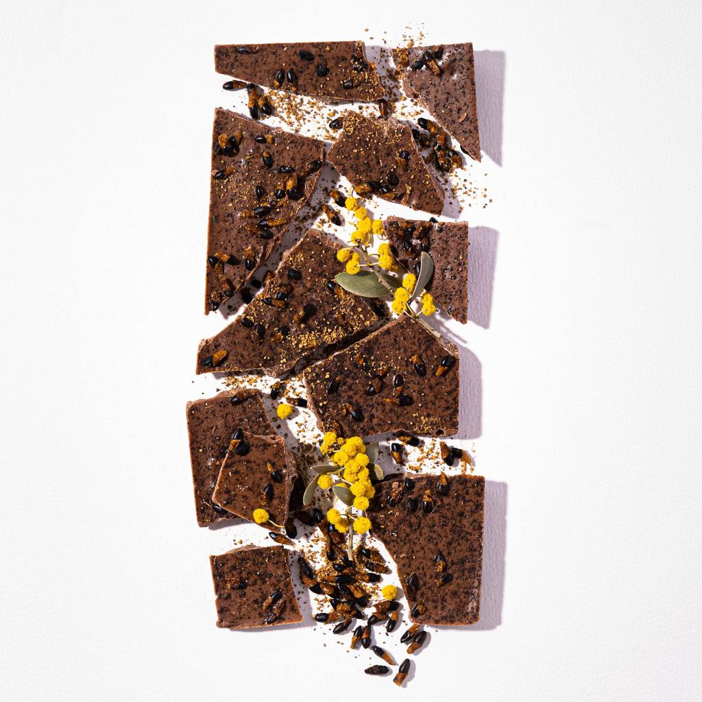 MBF Milk Chocolate &#39;Wattleseed Crunch&#39; 75g