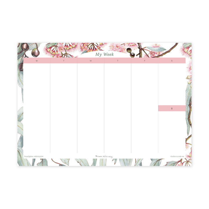 A4 Weekly Planner: Eucalyptus sideroxylon