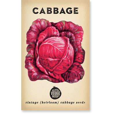 CABBAGE 'SAVOY PURPLE' HEIRLOOM SEEDS