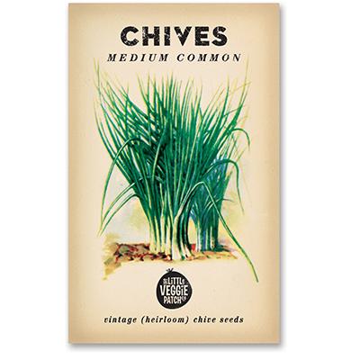 CHIVES 'MEDIUM COMMON' HEIRLOOM SEEDS